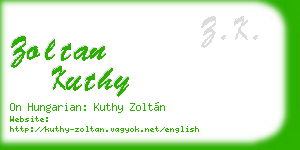zoltan kuthy business card